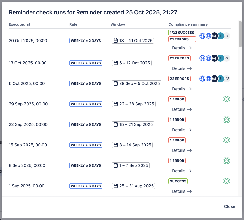 Reminder Check Runs | Terano Apps